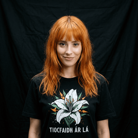 Eirin Apparel Men's T-Shirt 'Tiocfaidh ár lá' Easter Lily T-Shirt