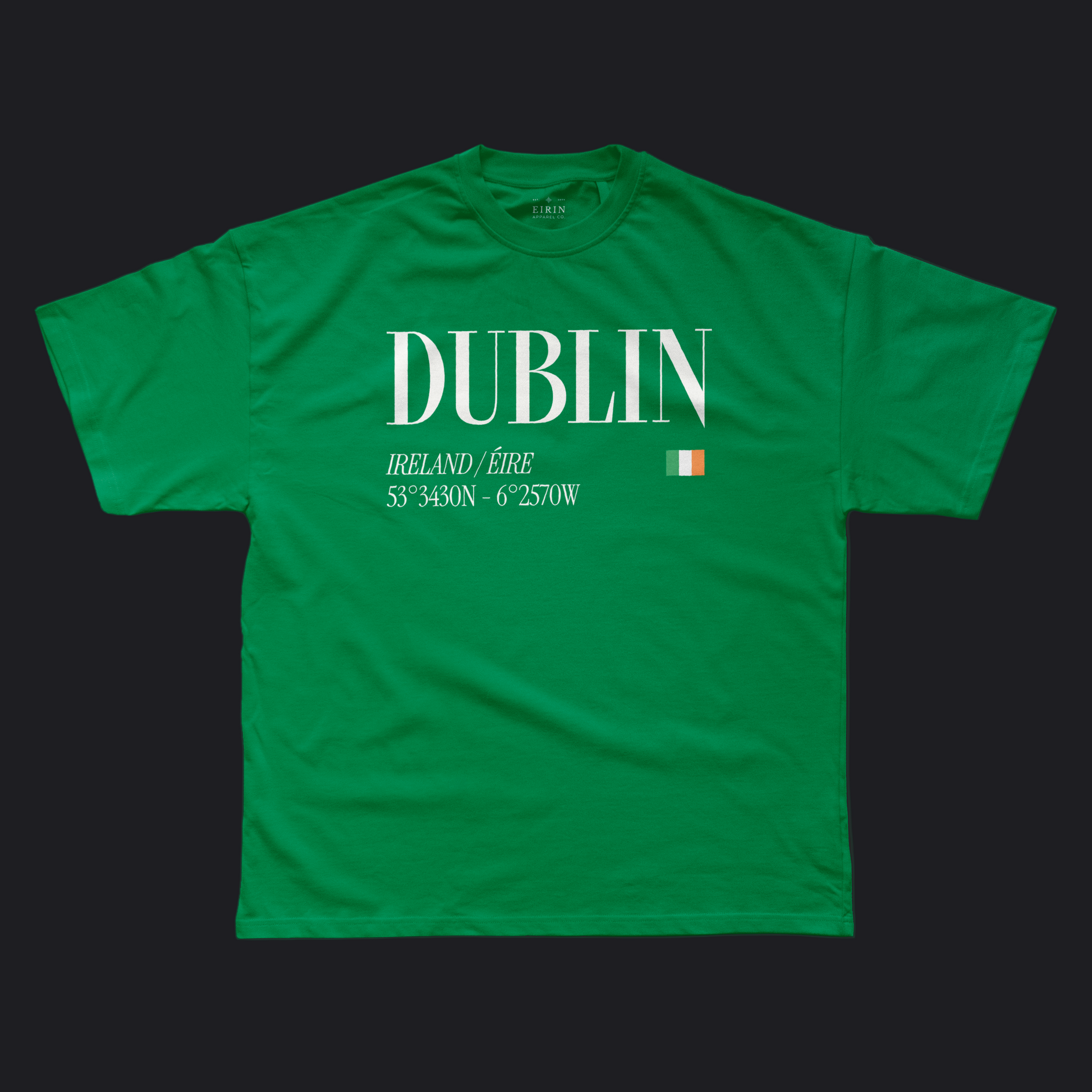Eirin Apparel Men's T-Shirt Turf Green / S Men's Dublin 53°N/6°W T-Shirt
