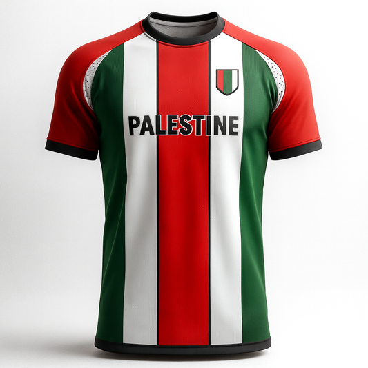Eirin Apparel Men's T-Shirt Unisex Palestinian Flag Solidarity Jersey