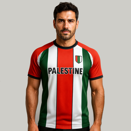 Eirin Apparel Men's T-Shirt Unisex Palestinian Flag Solidarity Jersey