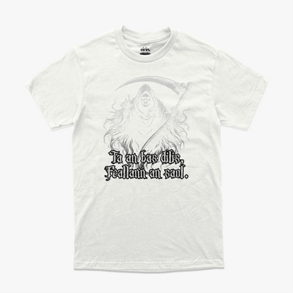Eirin Apparel Men's T-Shirt White / S Men's 'Death is Faithful, Life Betrays' Gaelic Samhain T-Shirt