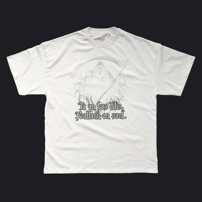 Eirin Apparel Men's T-Shirt White / S Men's 'Death is Faithful, Life Betrays' Gaelic Samhain T-Shirt