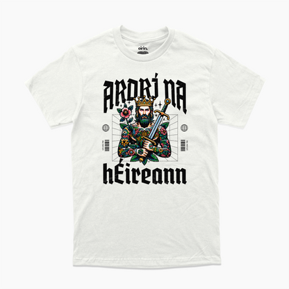 Eirin Apparel Men's T-Shirt White / S Men's 'High King Of Ireland' Gaelic T-Shirt