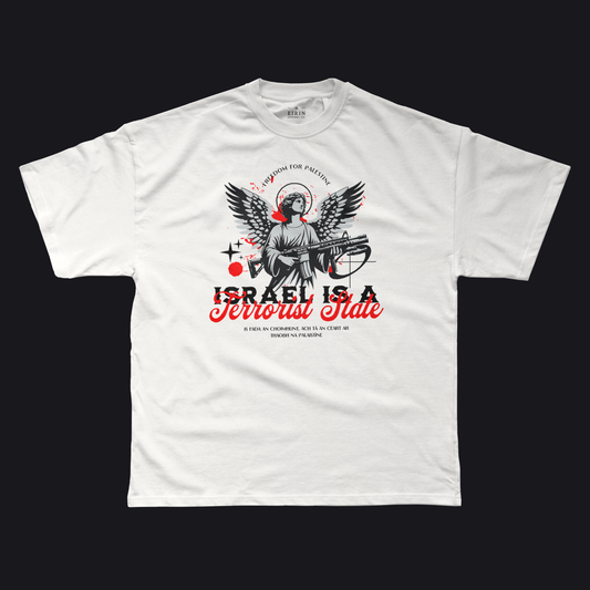 Eirin Apparel Men's T-Shirt White / S Men's 'Israel Is A Terrorist State' T-Shirt