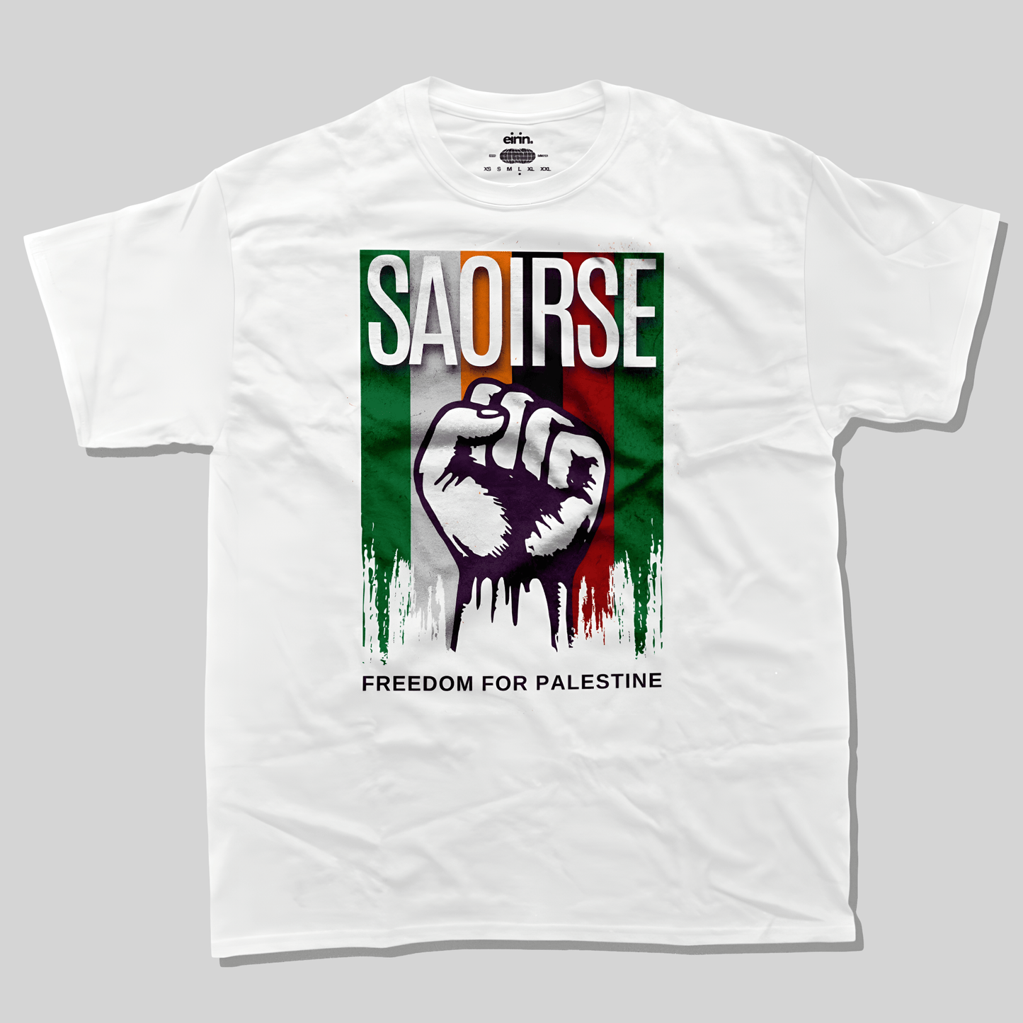 Eirin Apparel Men's T-Shirt White / S Men's 'SAOIRSE' Freedom For Palestine T-Shirt