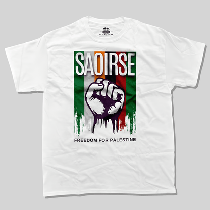 Eirin Apparel Men's T-Shirt White / S Men's 'SAOIRSE' Freedom For Palestine T-Shirt