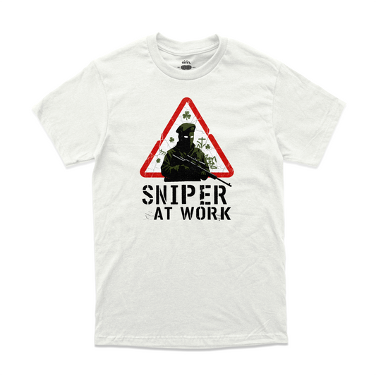 Eirin Apparel Men's T-Shirt White / S Men's 'Sniper At Work' Irish Republican T-Shirt