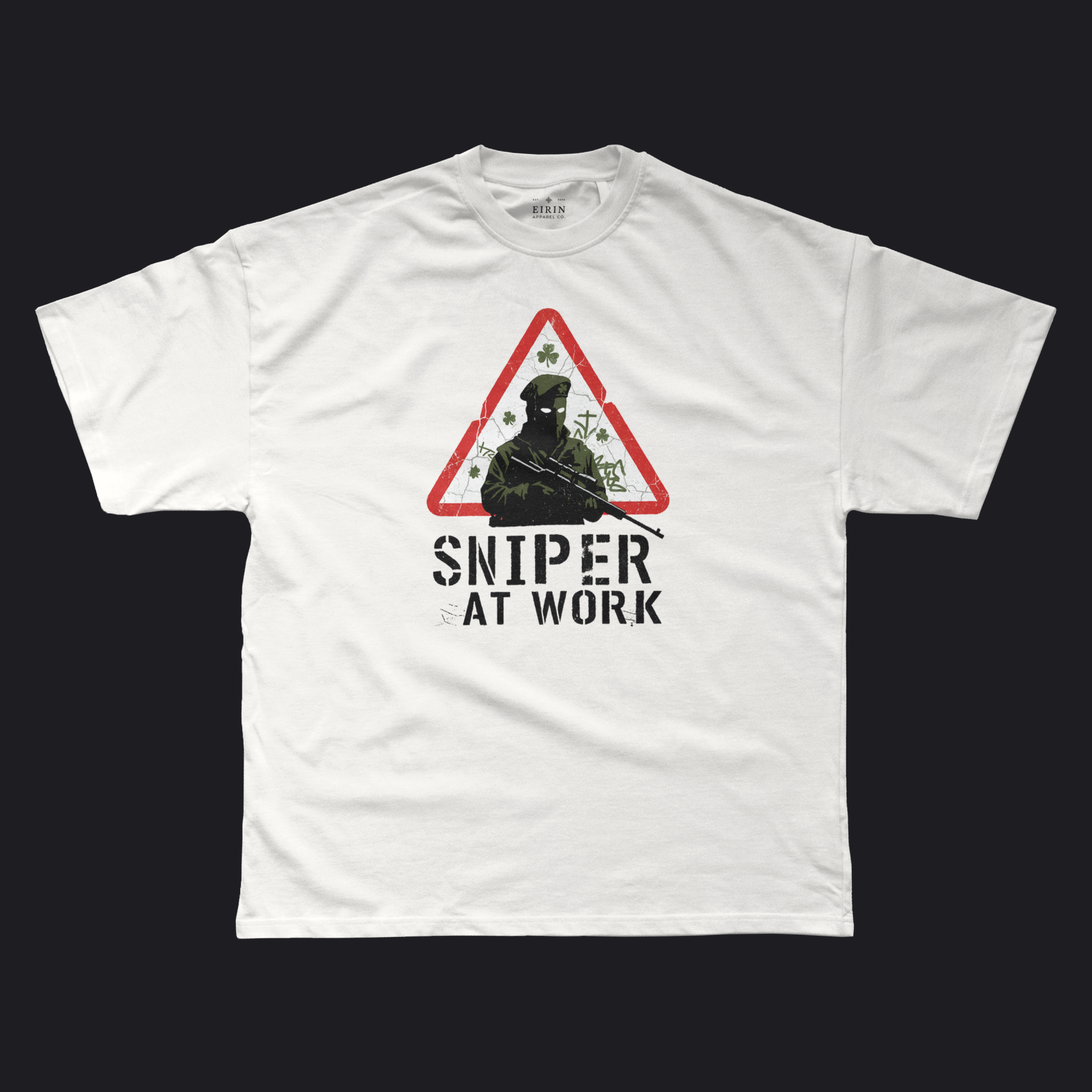 Eirin Apparel Men's T-Shirt White / S Men's 'Sniper At Work' Irish Republican T-Shirt