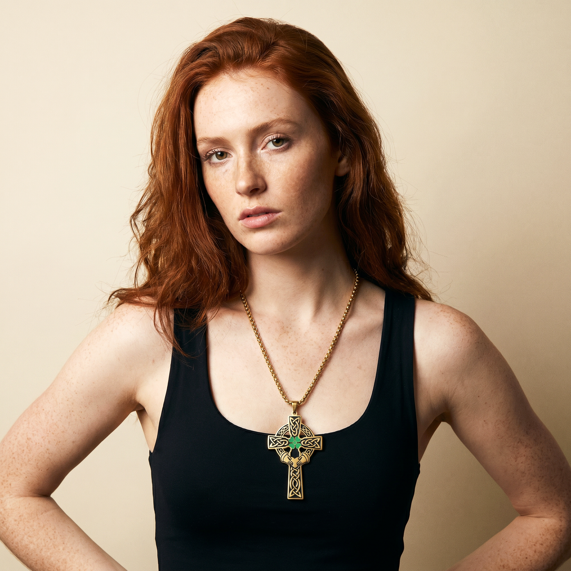 Eirin Apparel Necklace Celtic Cross Necklace – 'Dílseacht' (Loyalty)