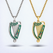 Eirin Apparel Necklace Celtic Harp Necklace – 'Ceol' (Music) [collection-cover-only]