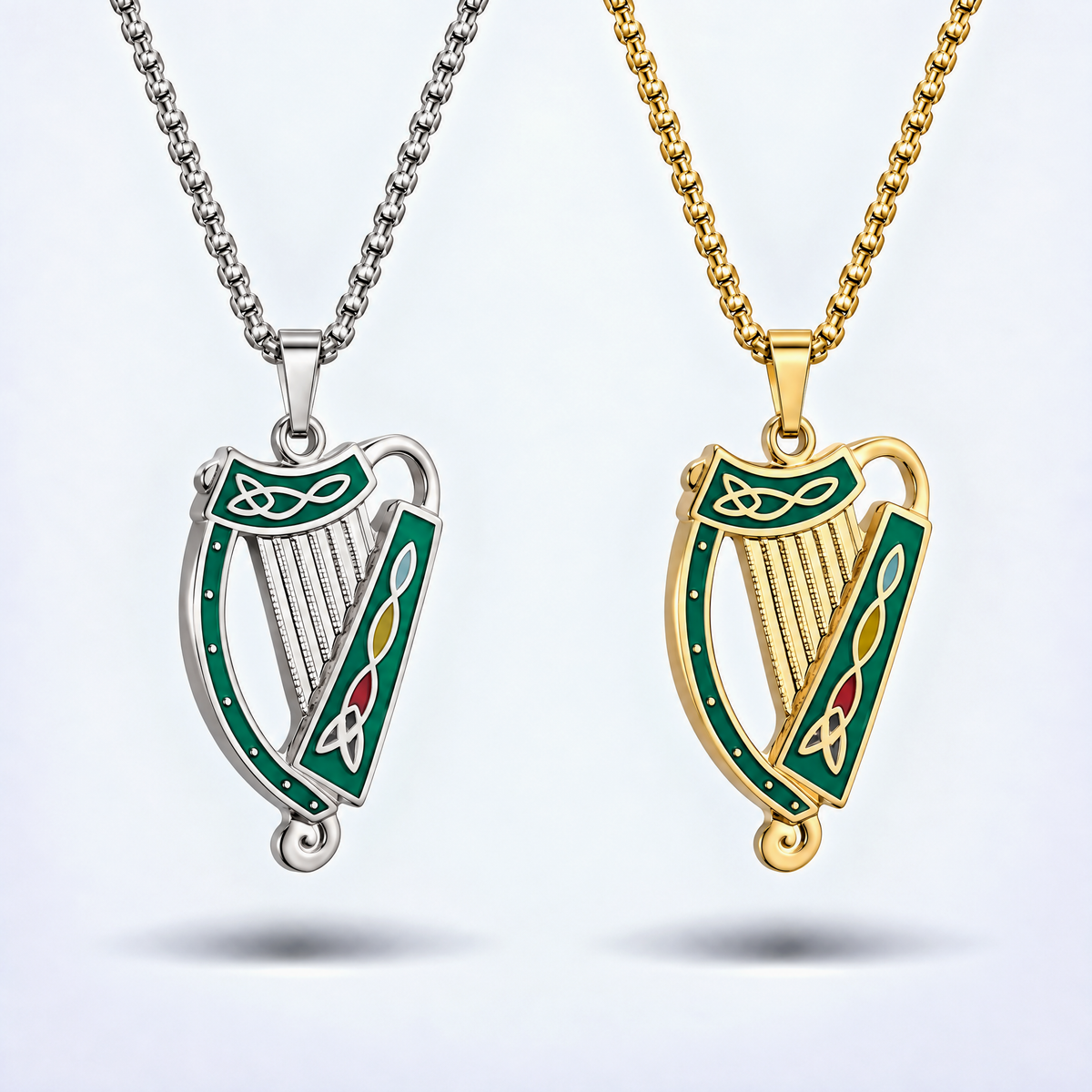 Eirin Apparel Necklace Celtic Harp Necklace – 'Ceol' (Music) [collection-cover-only]