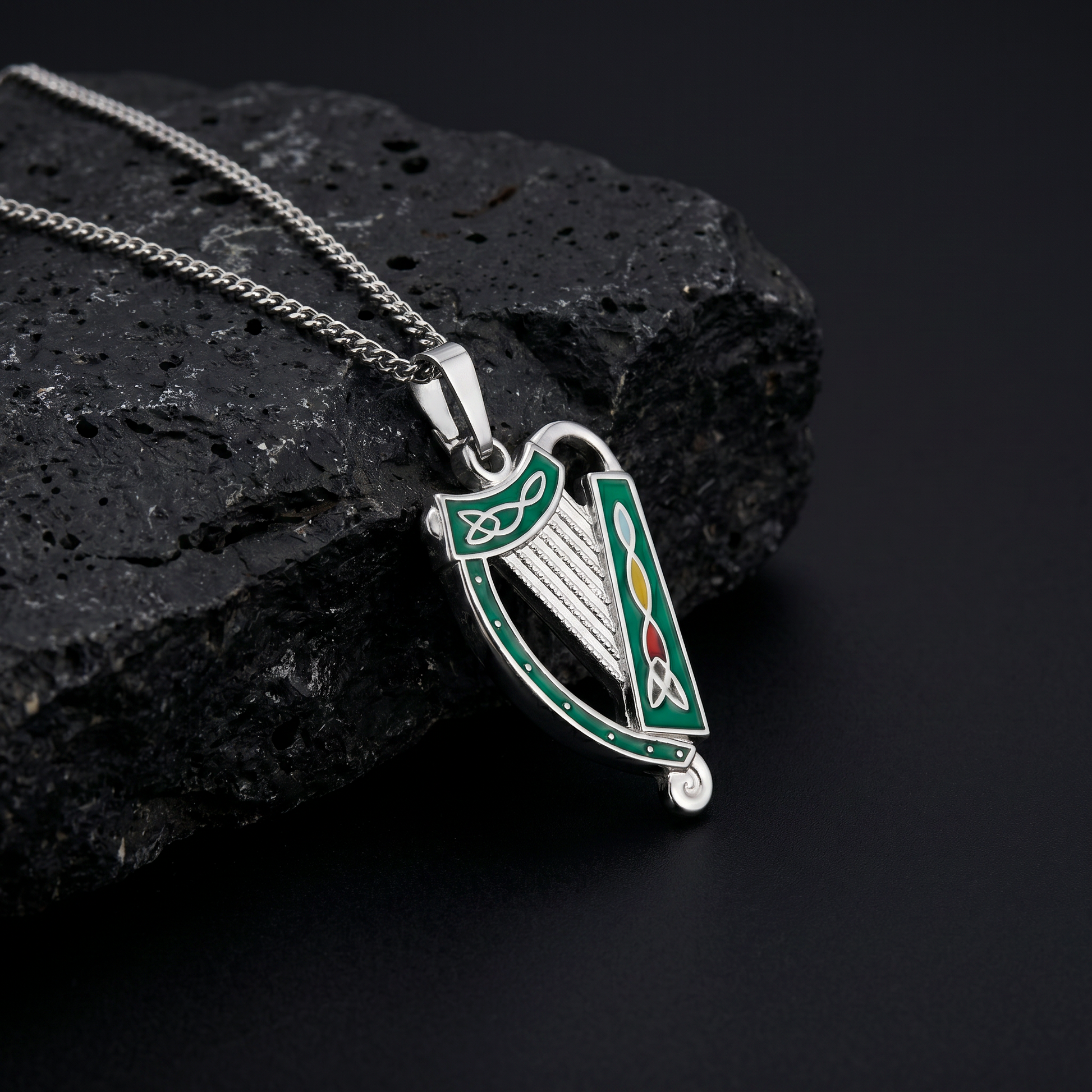 Eirin Apparel Necklace Irish Harp Necklace – 'Ceol' (Music)