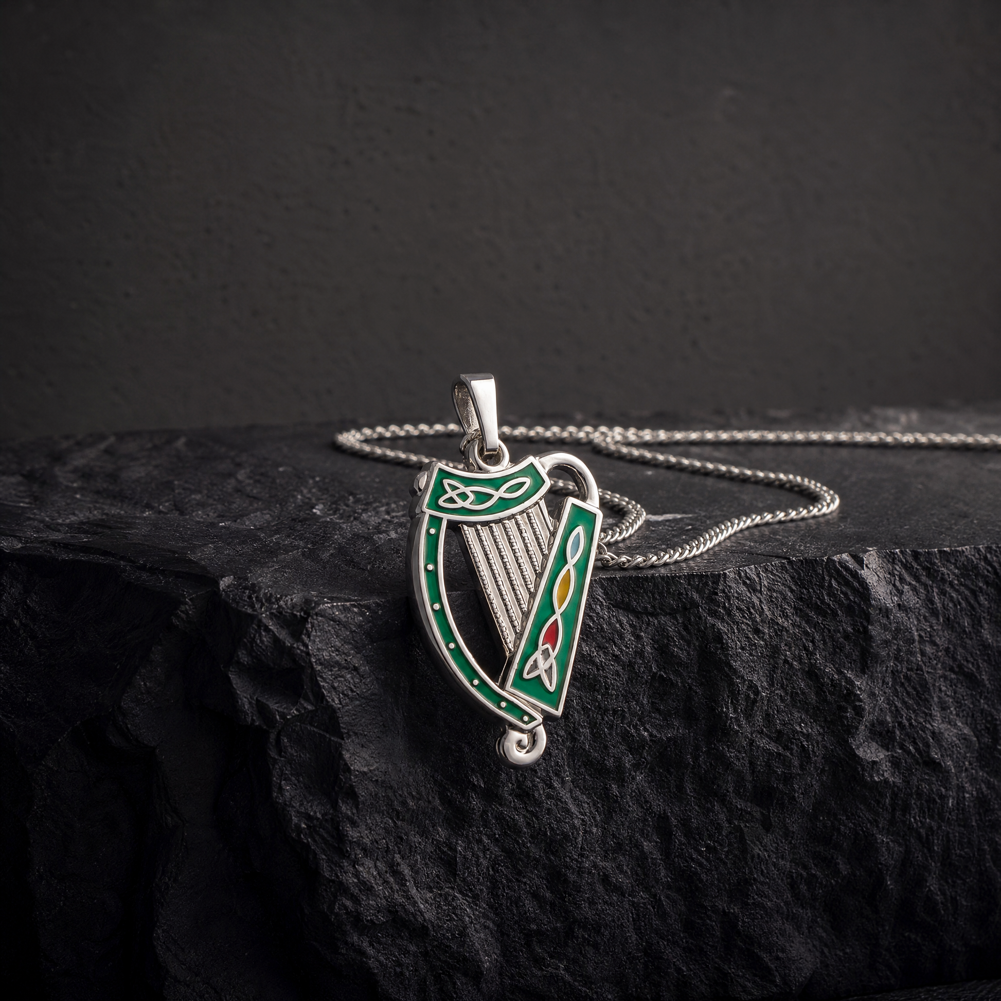 Eirin Apparel Necklace Irish Harp Necklace – 'Ceol' (Music)