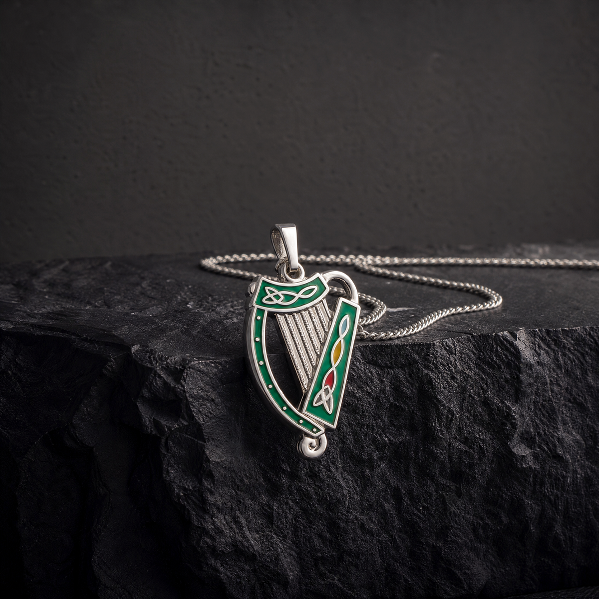 Eirin Apparel Necklace Irish Harp Necklace – 'Ceol' (Music)