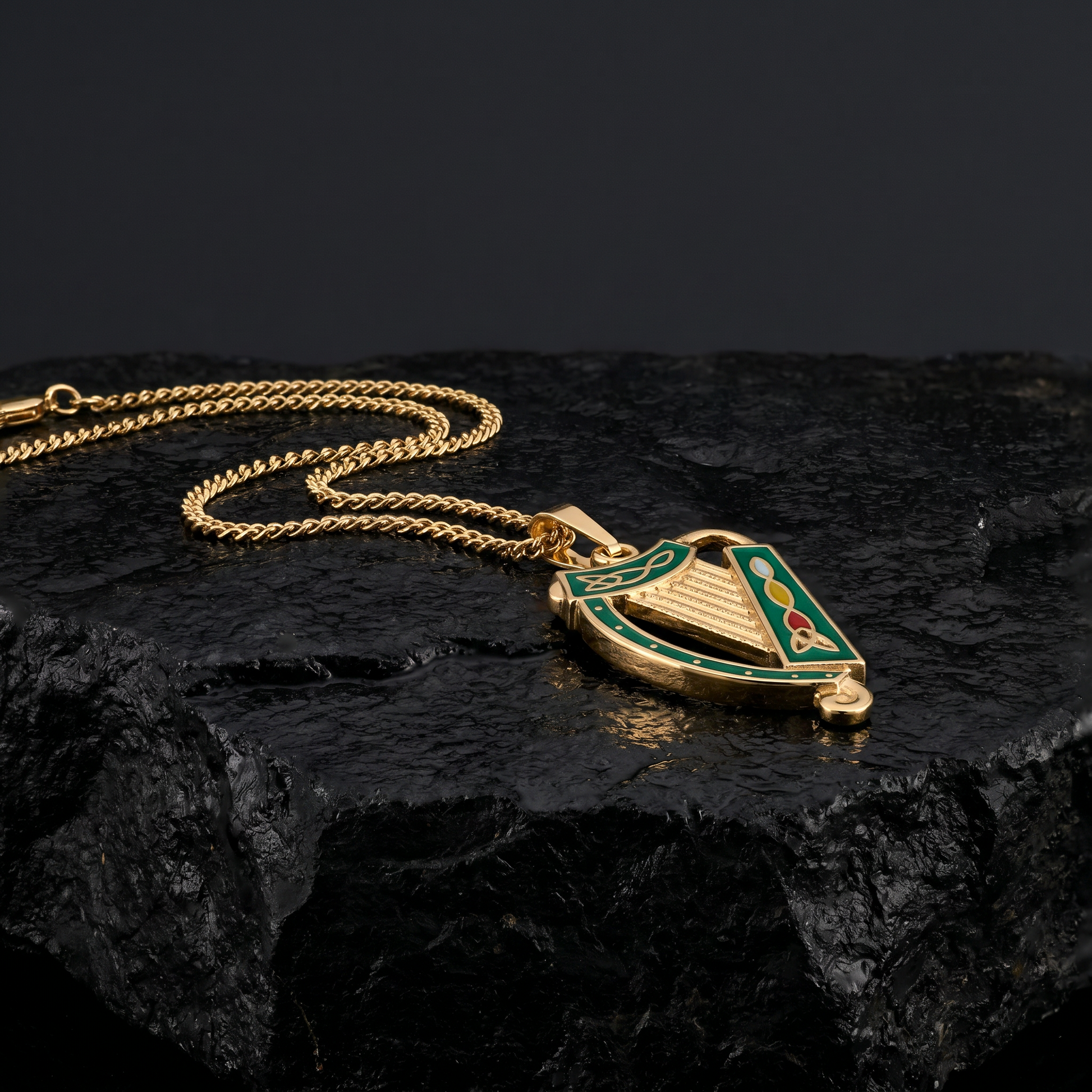 Eirin Apparel Necklace Irish Harp Necklace – 'Ceol' (Music)