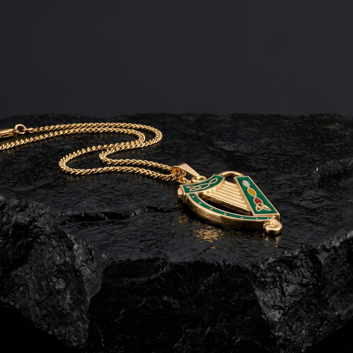 Eirin Apparel Necklace Irish Harp Necklace – 'Ceol' (Music)