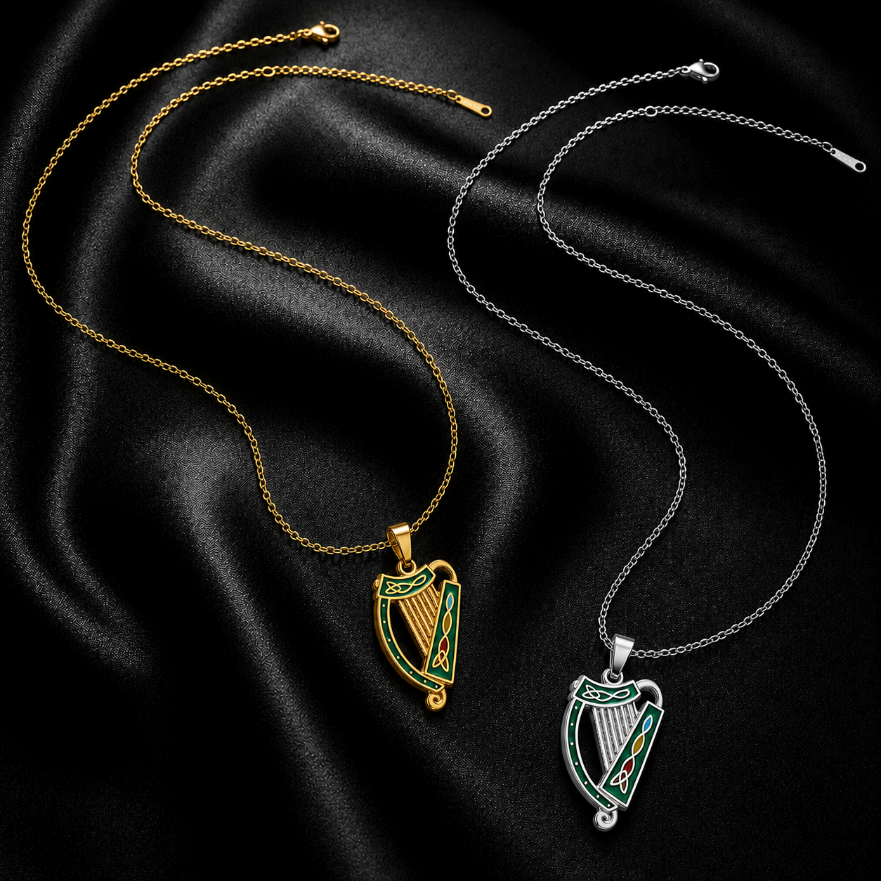 Eirin Apparel Necklace Irish Harp Necklace – 'Ceol' (Music)