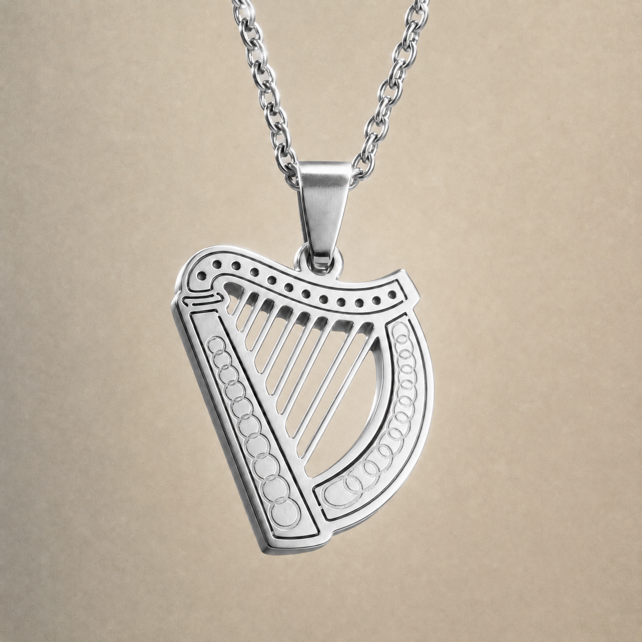 Eirin Apparel Necklace Irish Harp Necklace – 'Fonn' (Melody)