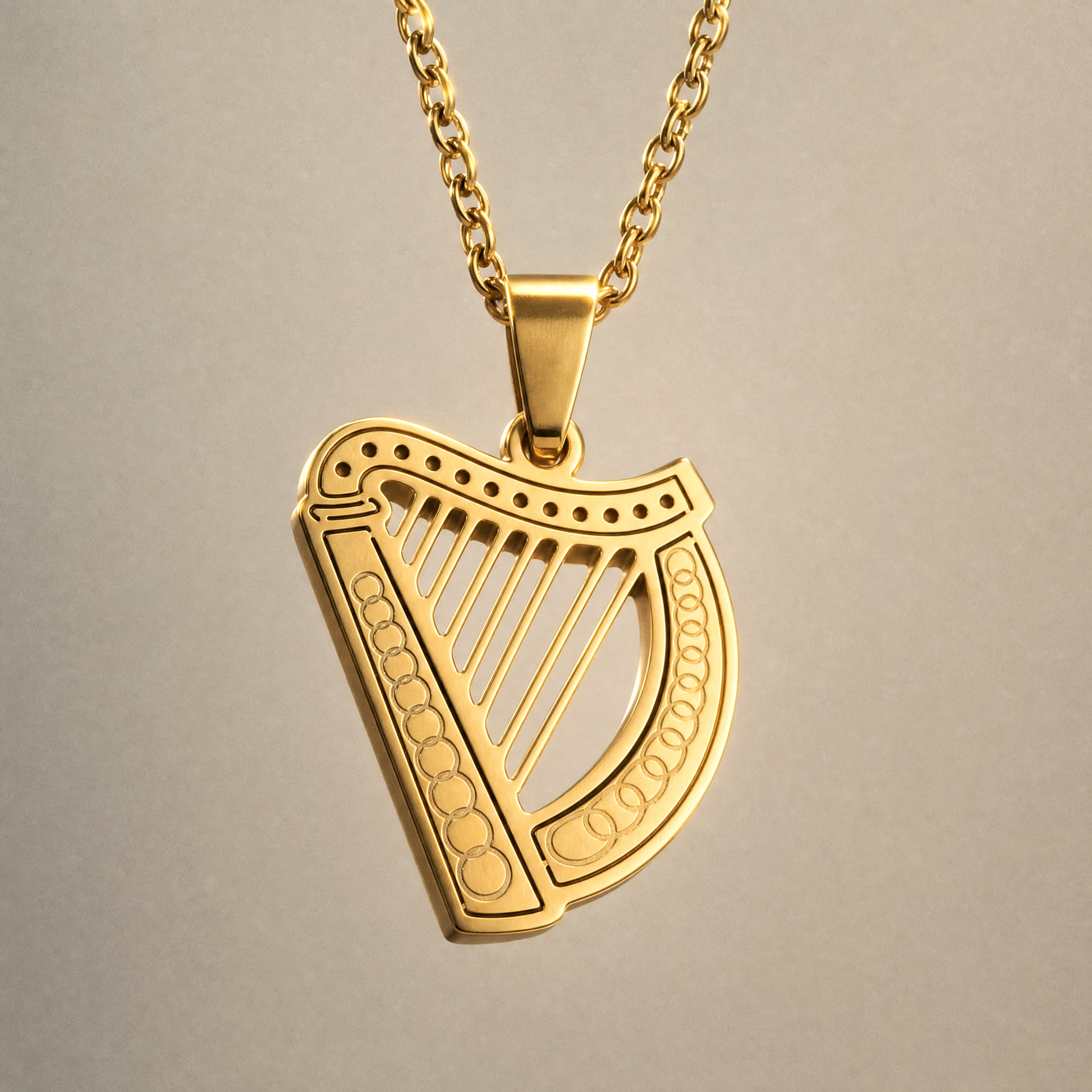 Eirin Apparel Necklace Irish Harp Necklace – 'Fonn' (Melody)