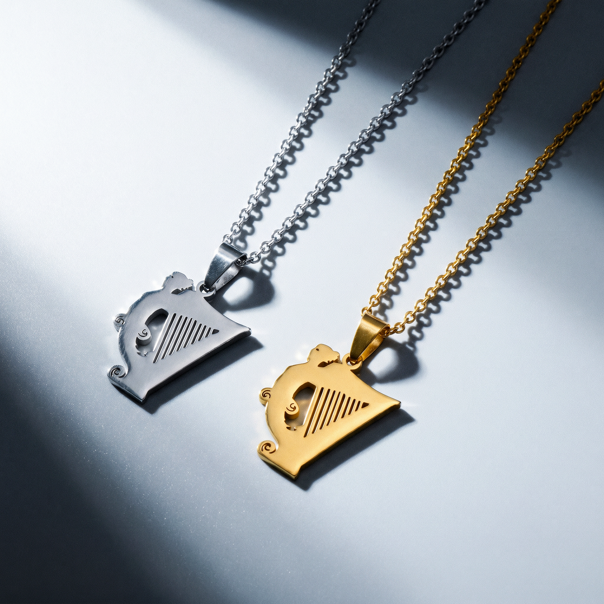 Eirin Apparel Necklace Irish Harp Necklace – 'Macalla' (Echo)