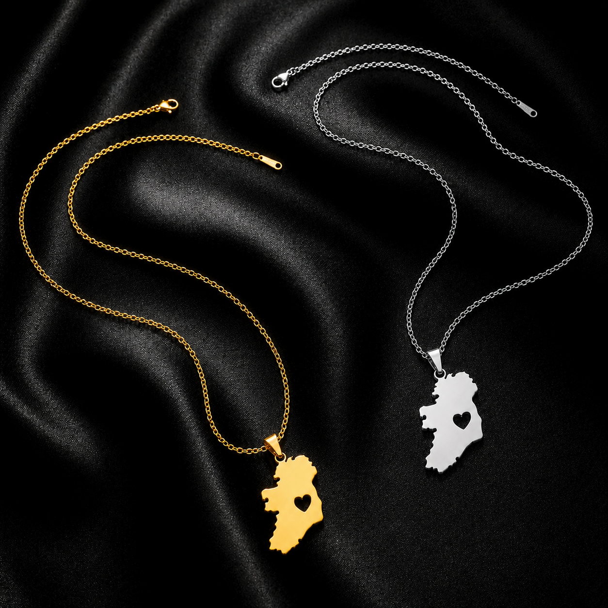 Eirin Apparel Necklace Map of Ireland Necklace – ‘Croí Éireann’ (Heart of Ireland)