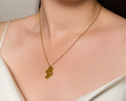 Eirin Apparel Necklace Map of Ireland Necklace - ‘Heartland’