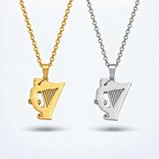 Eirin Apparel Necklace Men's Irish Harp Necklace – 'Macalla' (Echo) [collection-cover-only]