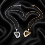 Eirin Apparel Necklace Women's Irish Harp Necklace – 'Fonn' (Melody)