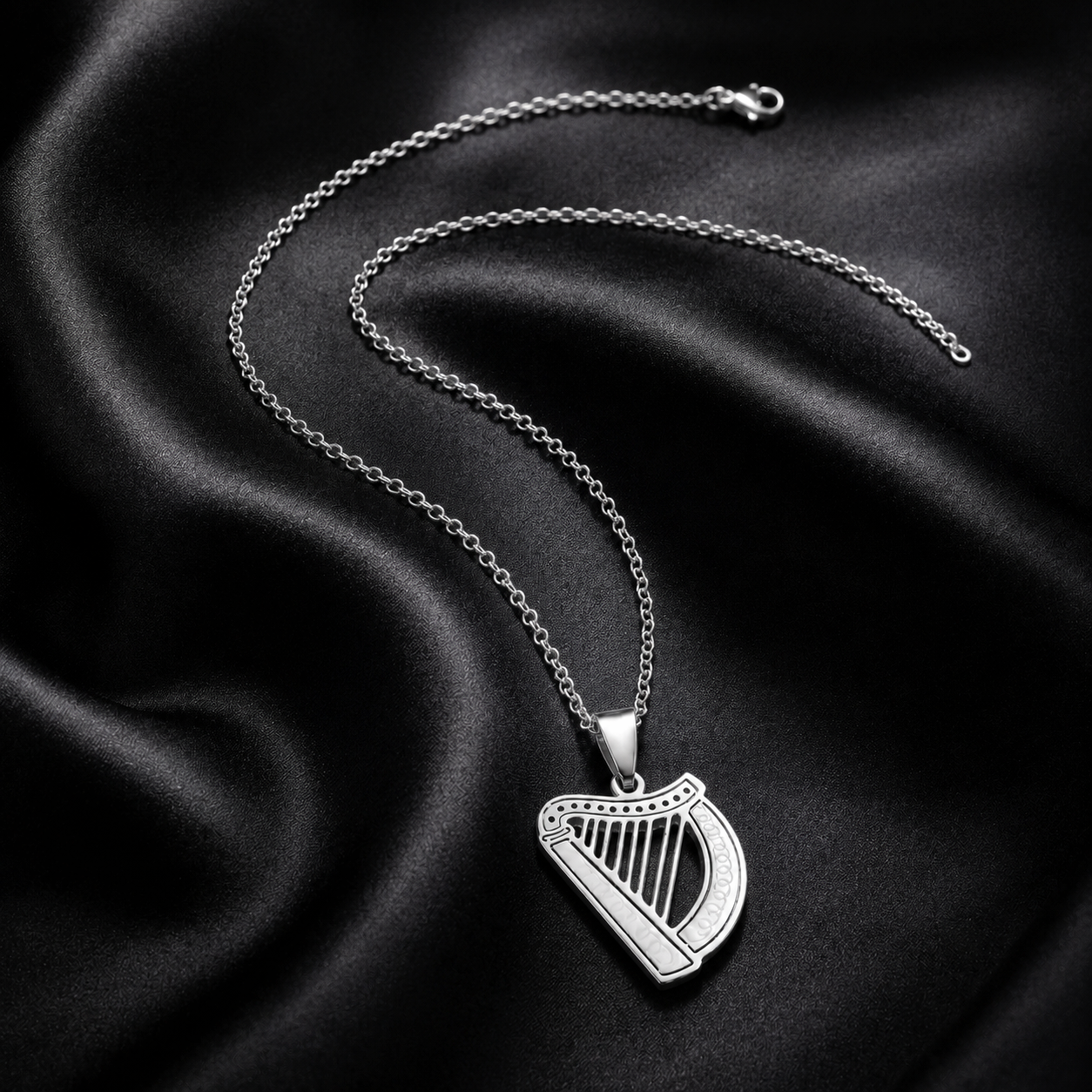 Eirin Apparel Necklace Women's Irish Harp Necklace – 'Fonn' (Melody)