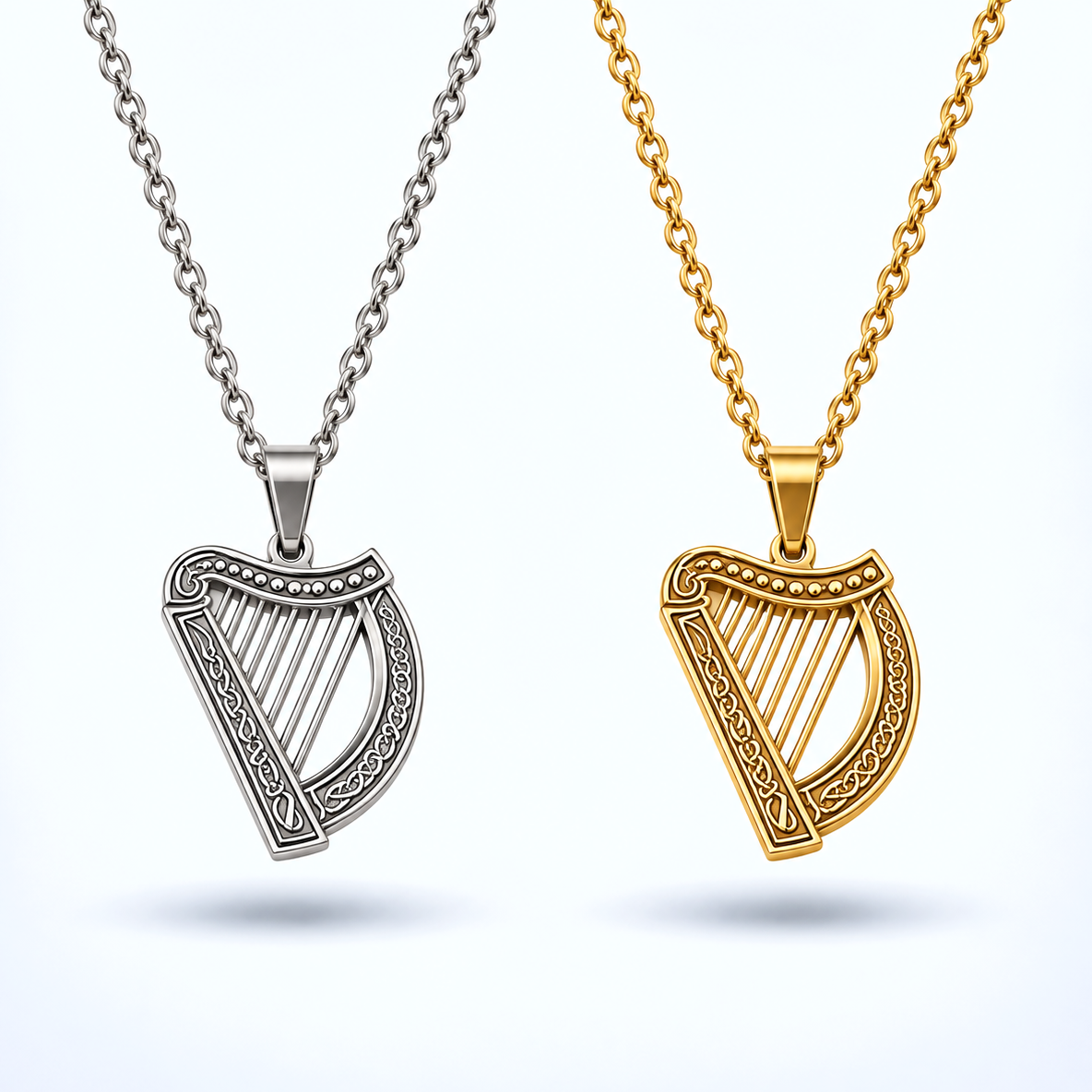 Eirin Apparel Necklace Women's Irish Harp Necklace – 'Fonn' (Melody)