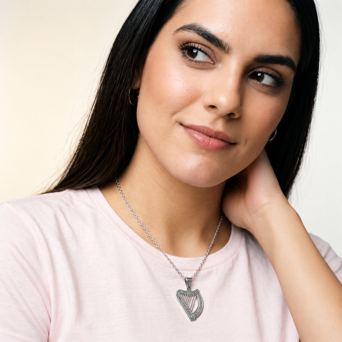 Eirin Apparel Necklace Women's Irish Harp Necklace – 'Fonn' (Melody)