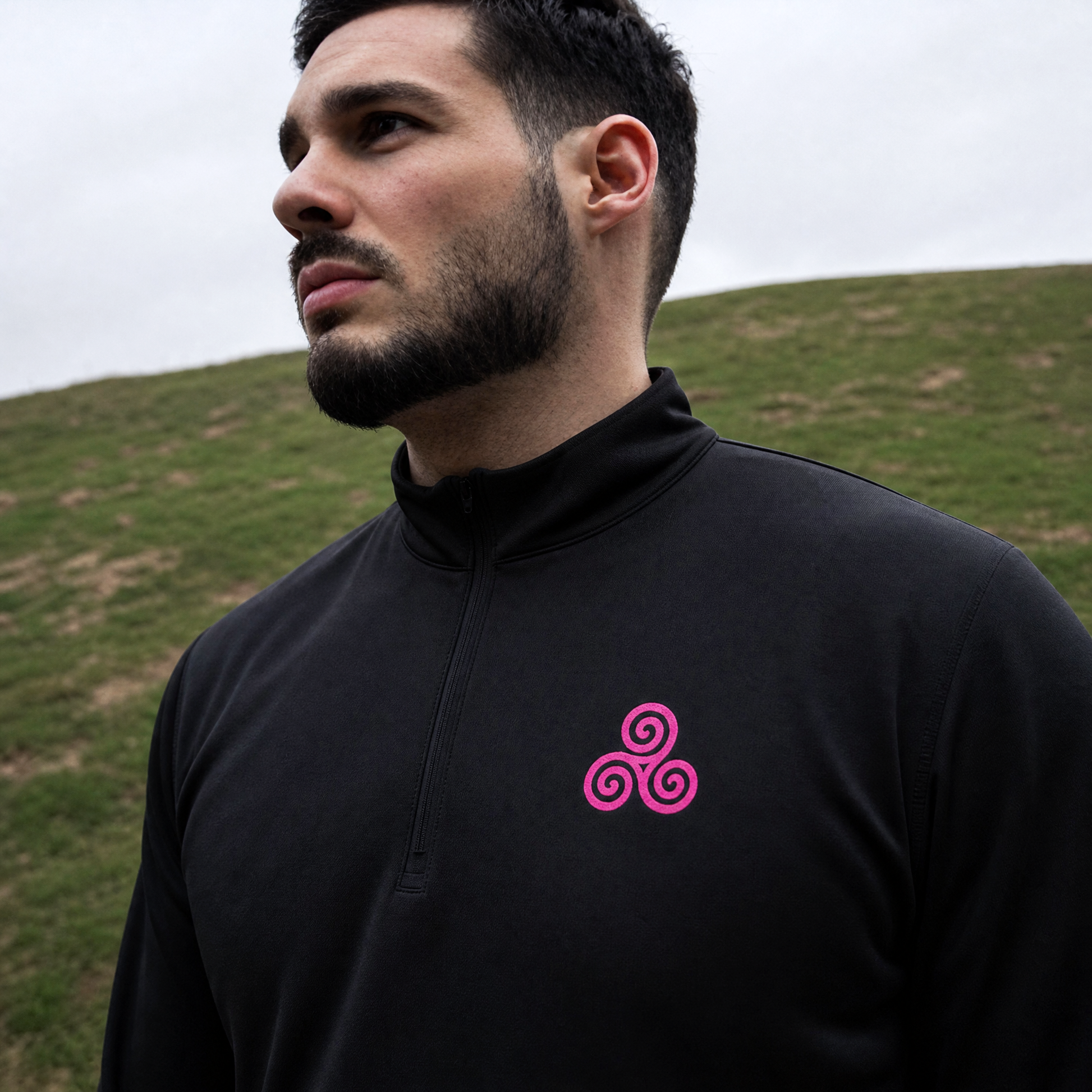 Eirin Apparel Performance Quarter-Zip Black / XS 'Triskele' Performance Quarter-Zip