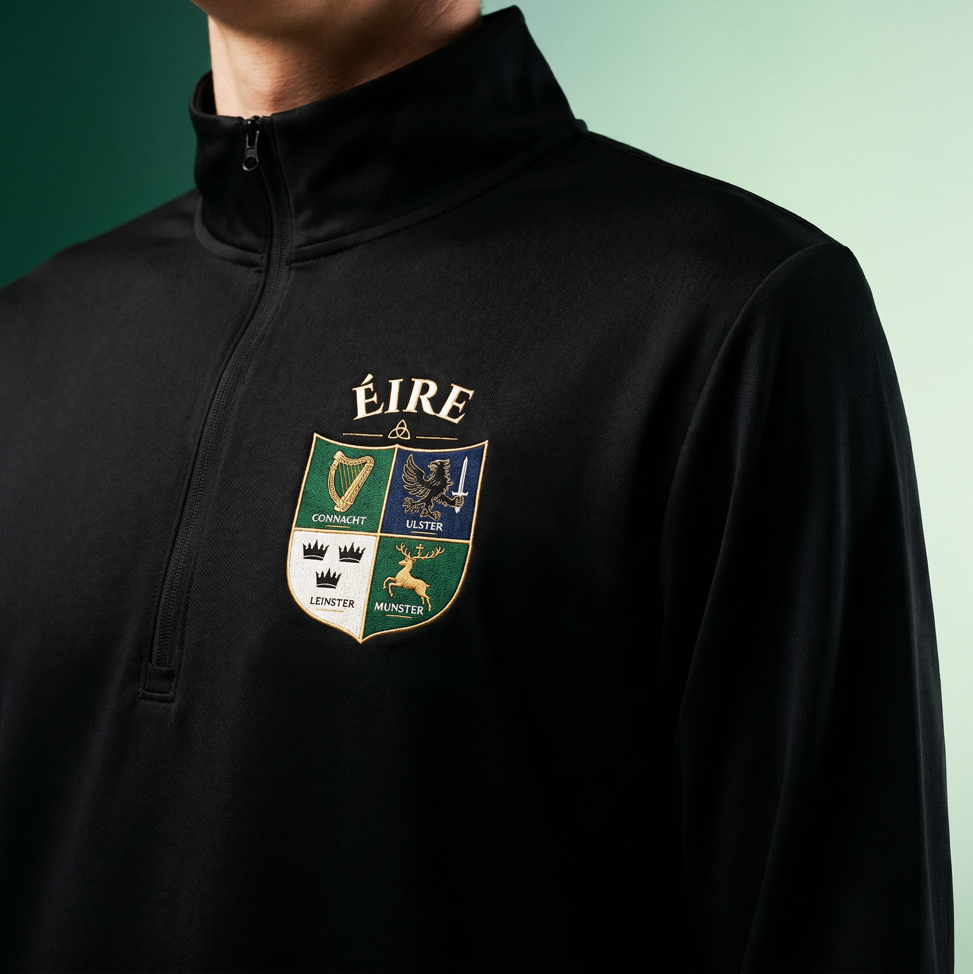 Eirin Apparel Performance Quarter-Zip 'Four Provinces, One Land' Performance Quarter-Zip