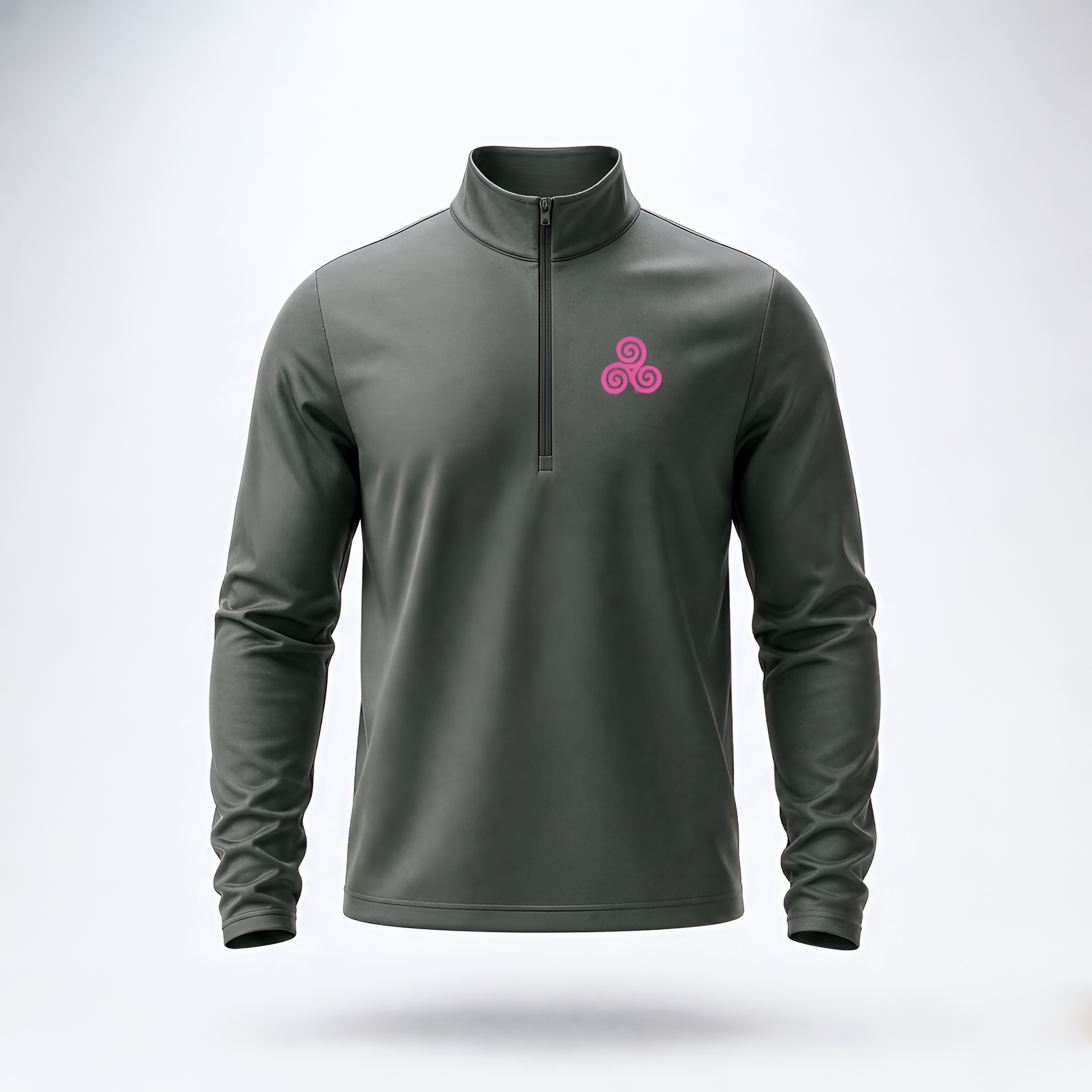 Eirin Apparel Performance Quarter-Zip Grey Concrete / XS 'Triskele' Performance Quarter-Zip