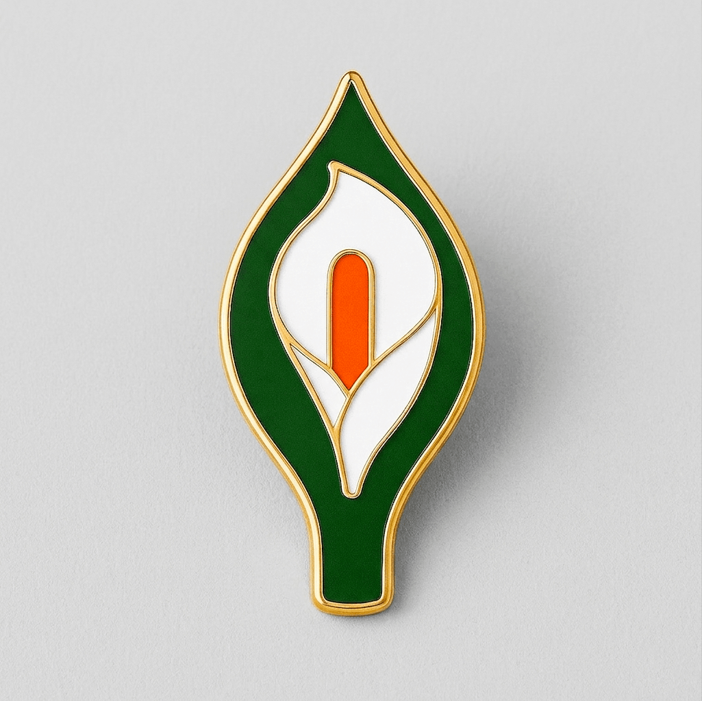 Eirin Apparel Single Lapel Pin Brooch Easter Lily Lapel Pin