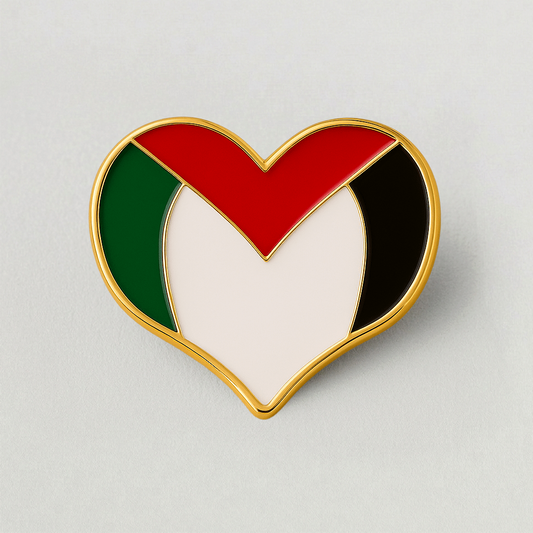 Eirin Apparel Single Lapel Pin Brooch Heart Of Palestine Lapel Pin