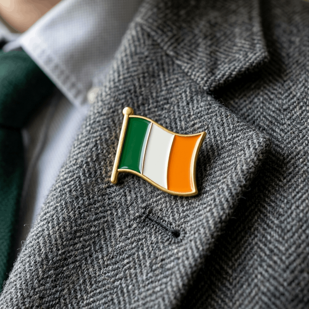 Eirin Apparel Single Lapel Pin Brooch Ireland Flag Lapel Pin