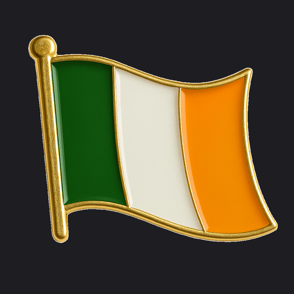 Eirin Apparel Single Lapel Pin Brooch Ireland Flag Lapel Pin Brooch Badge - Collector’s Edition (Free Gift)