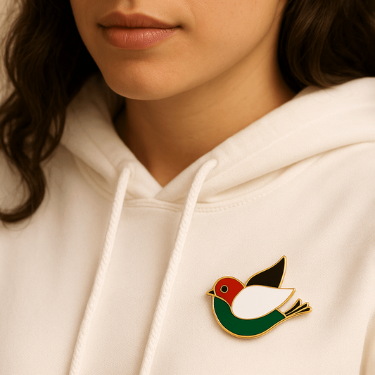 Eirin Apparel Single Lapel Pin Brooch Palestine Dove Of Freedom Lapel Pin