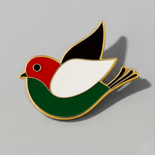 Eirin Apparel Single Lapel Pin Brooch Palestine Dove Of Freedom Lapel Pin