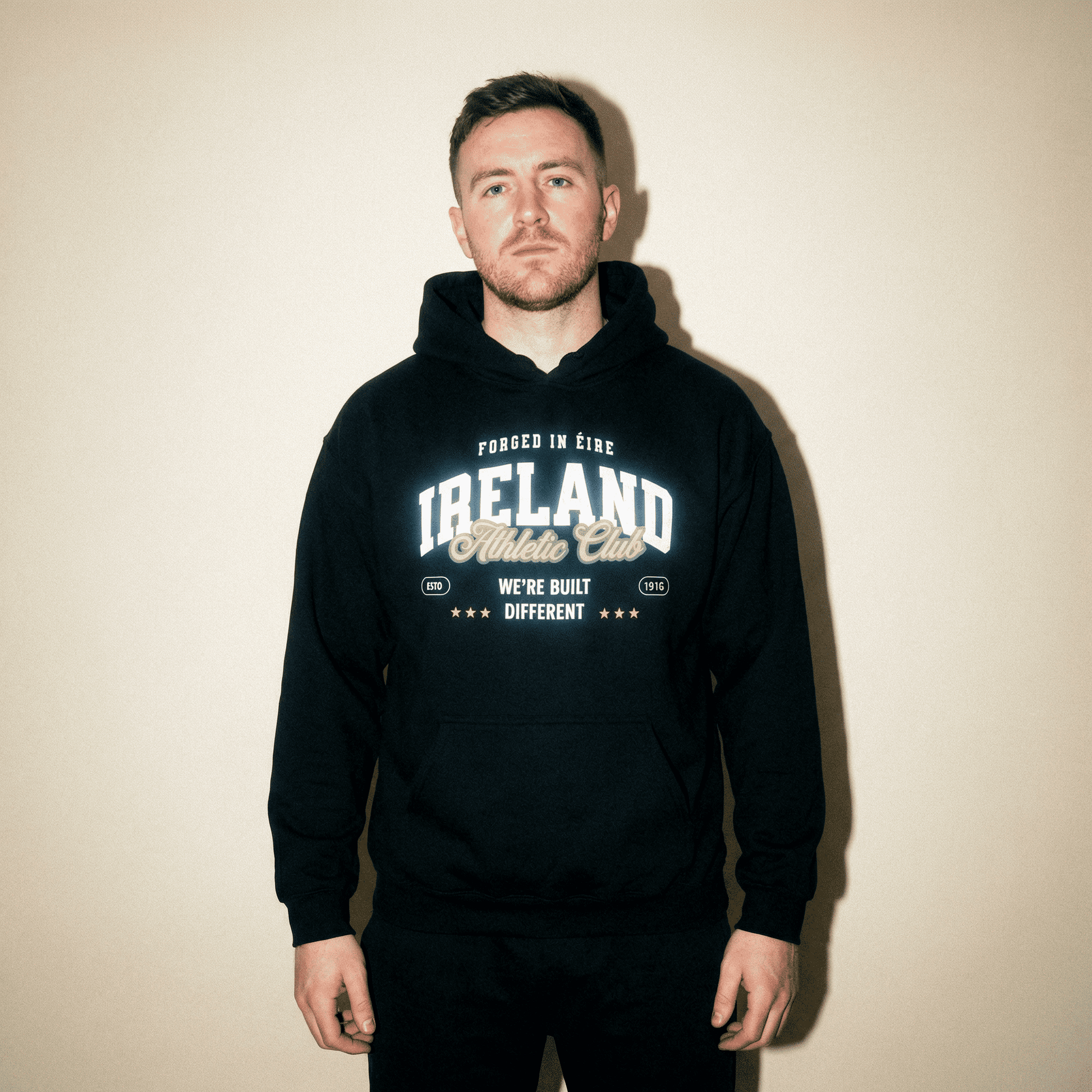 Eirin Apparel Unisex Hoodie Black / S 'Built Different' Sports Hoodie