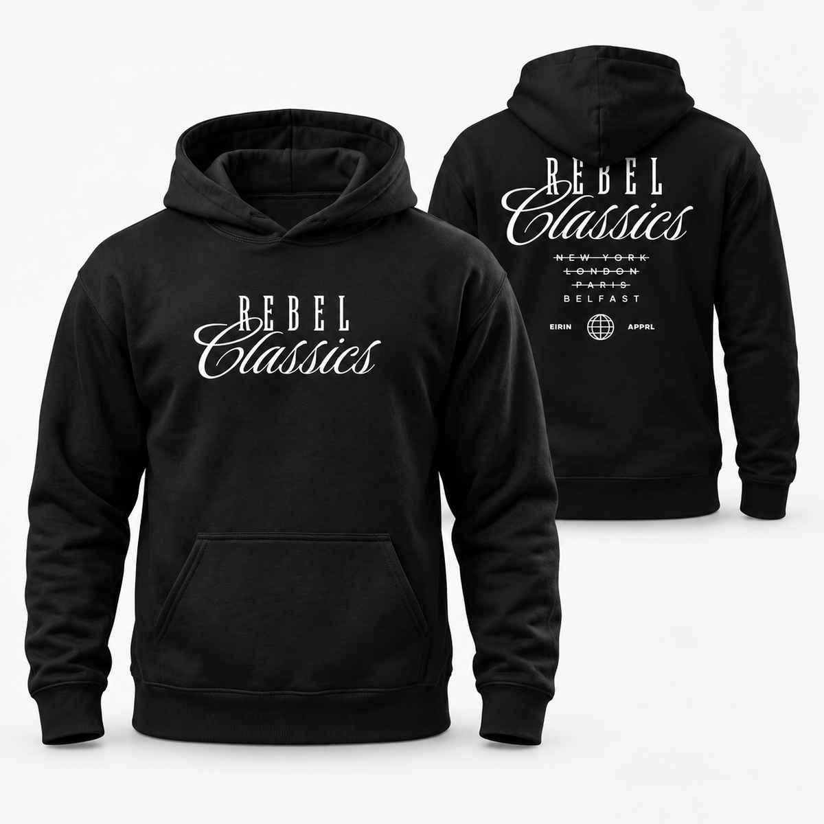 Eirin Apparel Unisex Hoodie Black / S 'Rebel Classics' Hoodie
