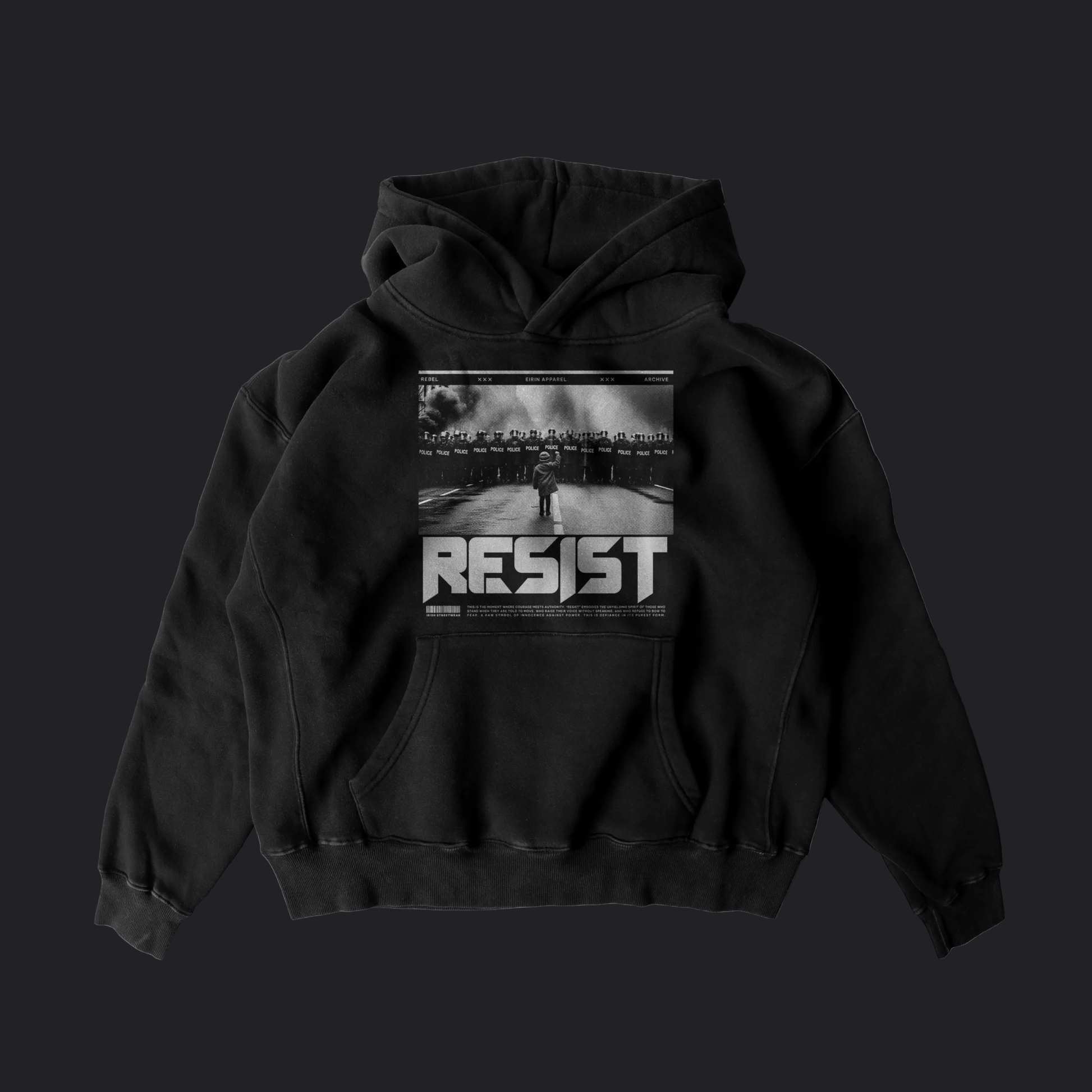Eirin Apparel Unisex Hoodie Black / S Unisex 'Resist' Hoodie – Limited Edition Heavy Blend