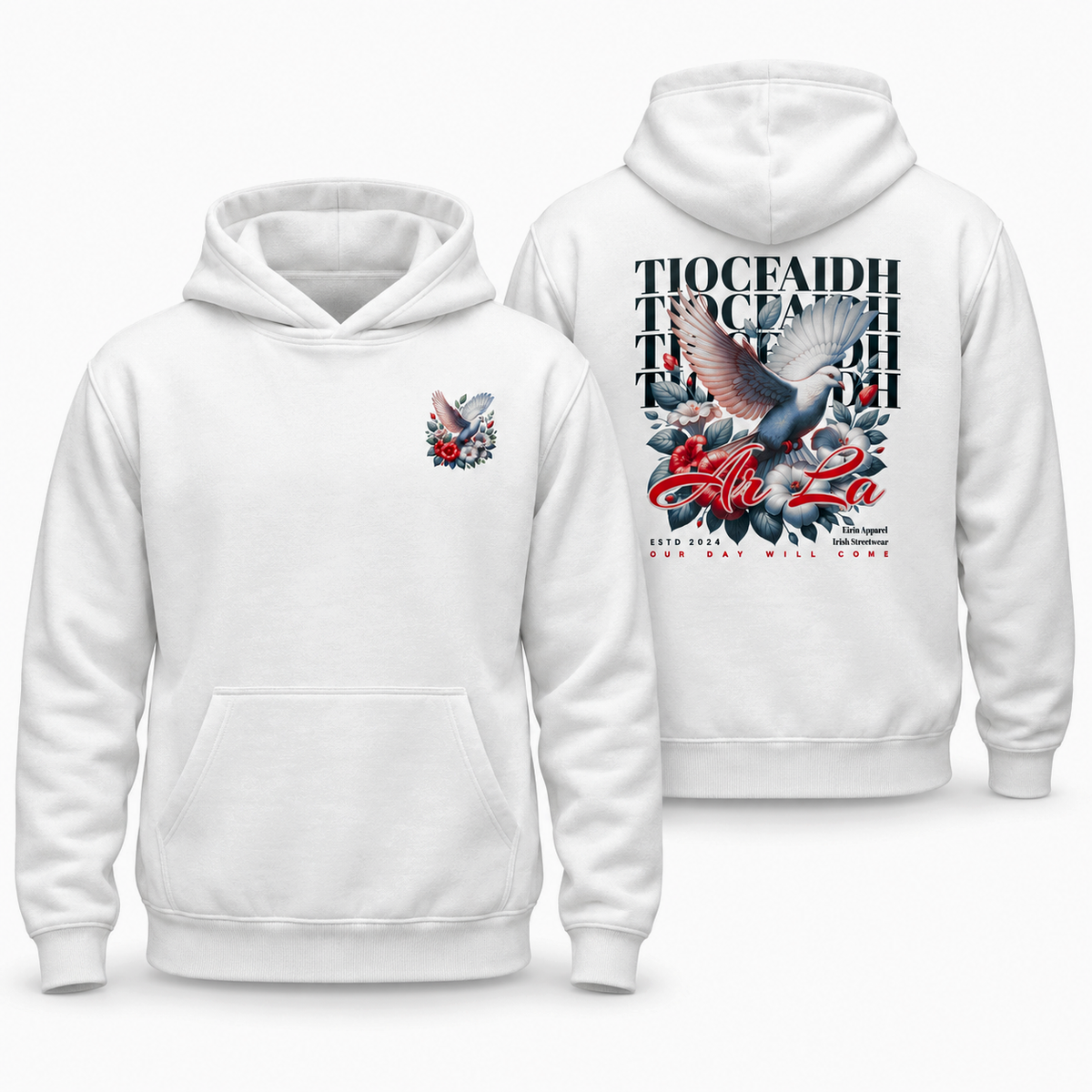 Eirin Apparel Unisex Hoodie 'Dove of Freedom' Gaeilge Hoodie