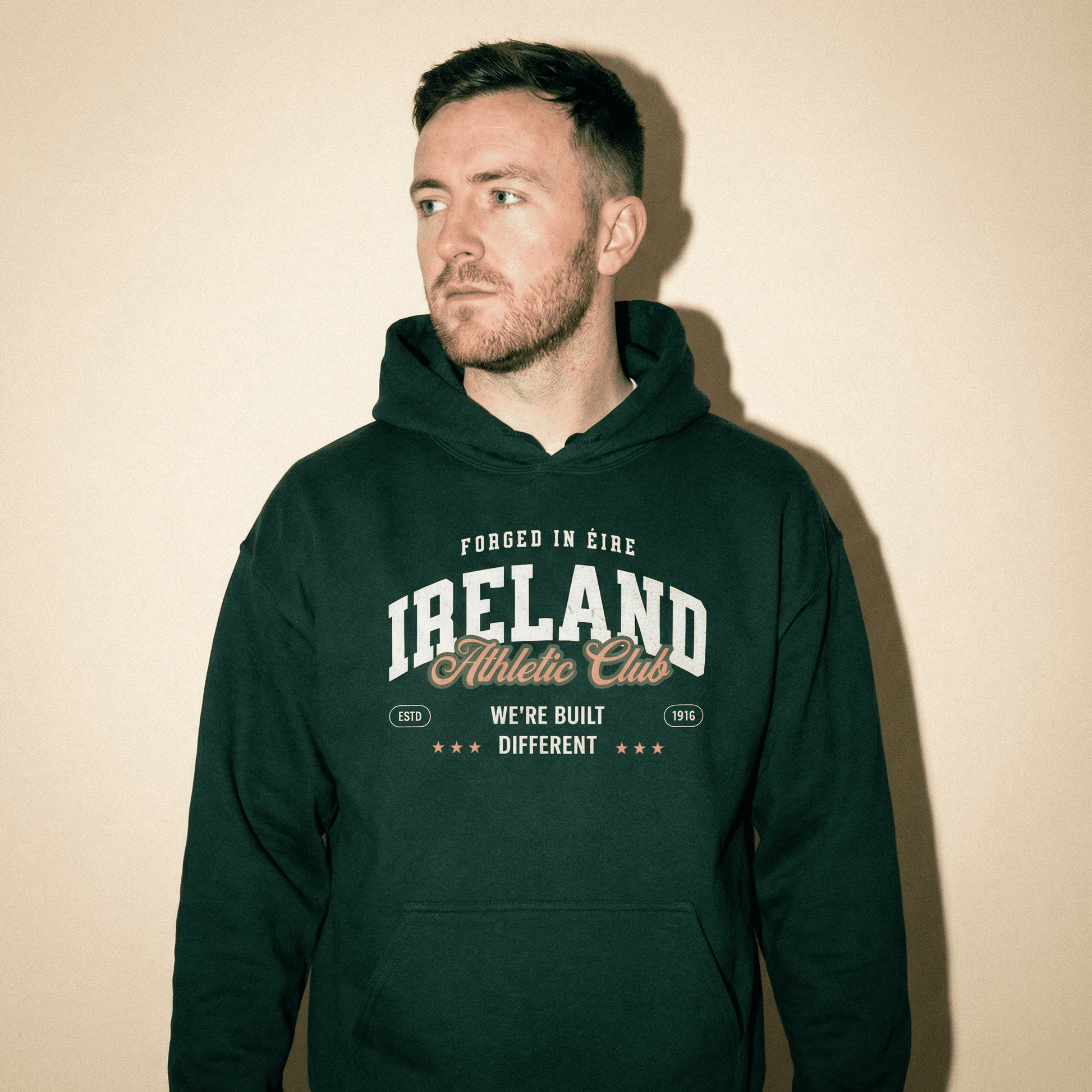 Eirin Apparel Unisex Hoodie Forest Green / S 'Built Different' Sports Hoodie