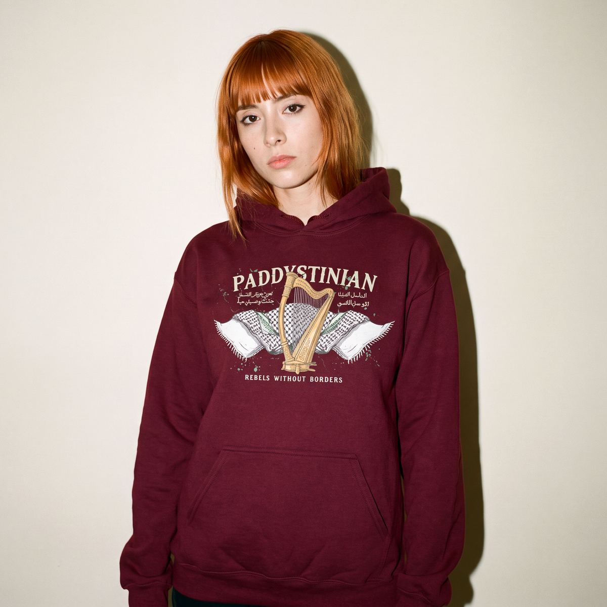 Eirin Apparel Unisex Hoodie Maroon / S 'Paddystinian – Rebels Without Borders' Hoodie