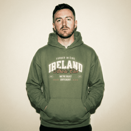 Eirin Apparel Unisex Hoodie Military Green / S 'Built Different' Sports Hoodie