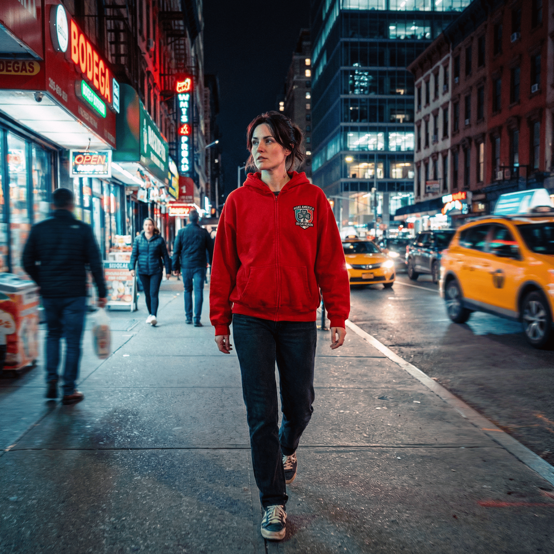 Eirin Apparel Unisex Hoodie Unisex 'Make America Irish Again' Zip-Up Hoodie