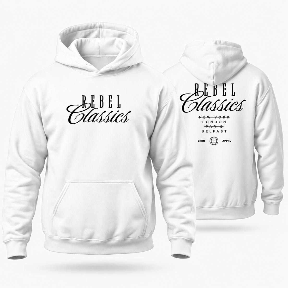 Eirin Apparel Unisex Hoodie White / S 'Rebel Classics' Hoodie