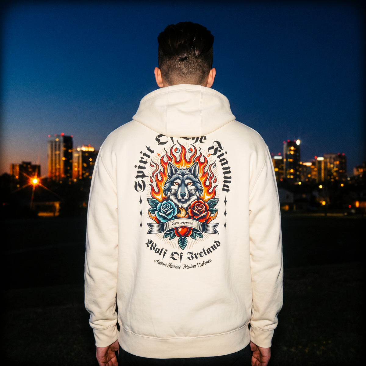 Eirin Apparel Unisex Hoodie 'Wolf Of Ireland' Premium Hoodie